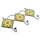 Forest Green And Yellow Round Ceramic Flower Tiles Hooks